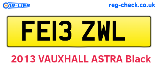 FE13ZWL are the vehicle registration plates.