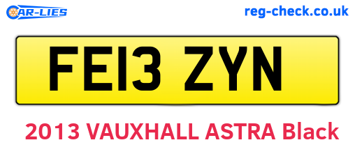 FE13ZYN are the vehicle registration plates.