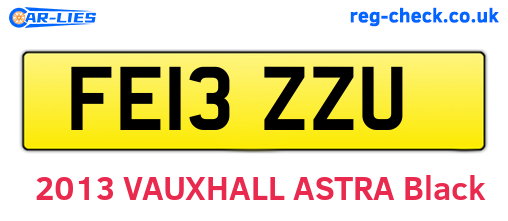 FE13ZZU are the vehicle registration plates.