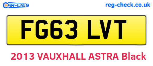 FG63LVT are the vehicle registration plates.