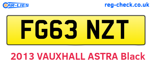 FG63NZT are the vehicle registration plates.