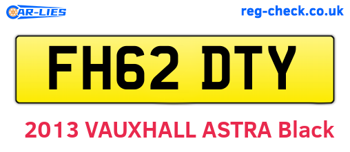 FH62DTY are the vehicle registration plates.