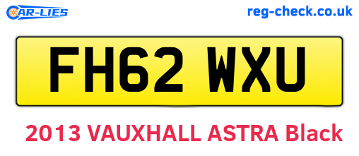 FH62WXU are the vehicle registration plates.