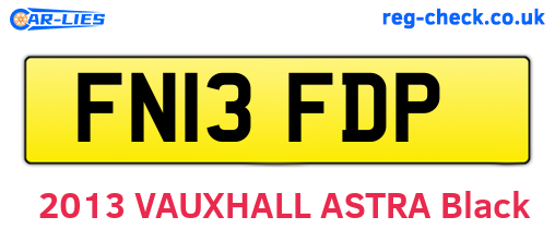 FN13FDP are the vehicle registration plates.