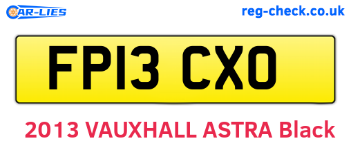 FP13CXO are the vehicle registration plates.