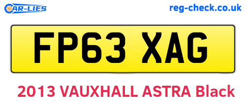 FP63XAG are the vehicle registration plates.
