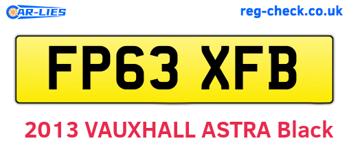 FP63XFB are the vehicle registration plates.
