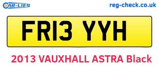 FR13YYH are the vehicle registration plates.