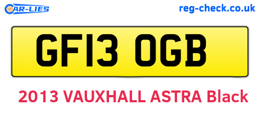 GF13OGB are the vehicle registration plates.
