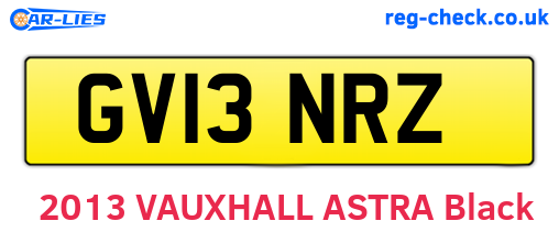 GV13NRZ are the vehicle registration plates.