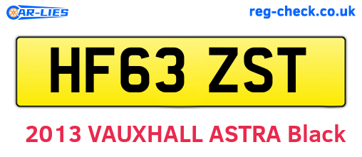 HF63ZST are the vehicle registration plates.