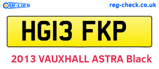 HG13FKP are the vehicle registration plates.