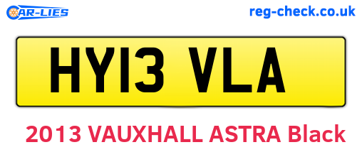 HY13VLA are the vehicle registration plates.