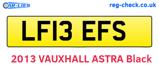 LF13EFS are the vehicle registration plates.