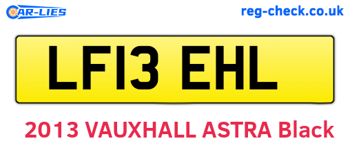 LF13EHL are the vehicle registration plates.