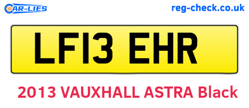 LF13EHR are the vehicle registration plates.