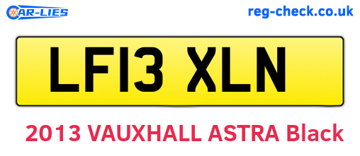 LF13XLN are the vehicle registration plates.