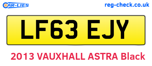 LF63EJY are the vehicle registration plates.