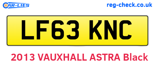 LF63KNC are the vehicle registration plates.