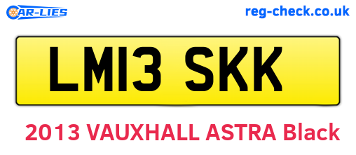 LM13SKK are the vehicle registration plates.