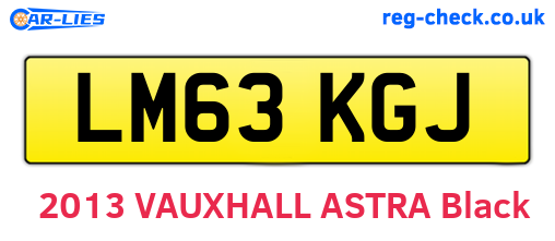 LM63KGJ are the vehicle registration plates.