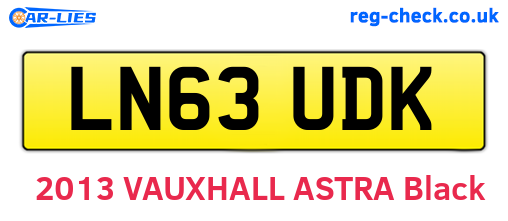 LN63UDK are the vehicle registration plates.