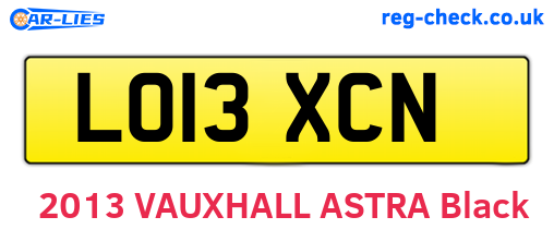 LO13XCN are the vehicle registration plates.