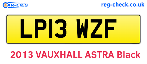 LP13WZF are the vehicle registration plates.