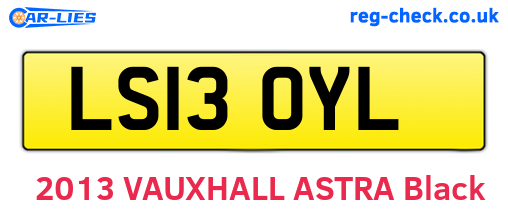 LS13OYL are the vehicle registration plates.
