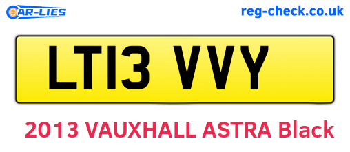 LT13VVY are the vehicle registration plates.
