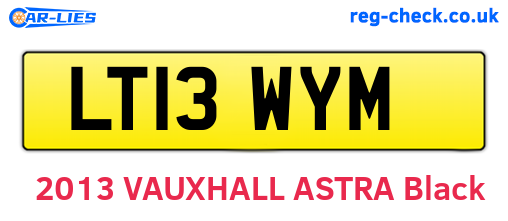 LT13WYM are the vehicle registration plates.