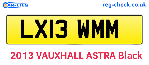 LX13WMM are the vehicle registration plates.