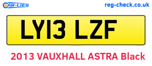 LY13LZF are the vehicle registration plates.