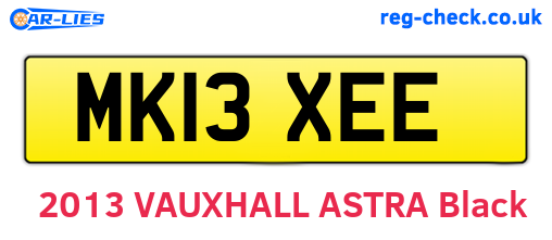 MK13XEE are the vehicle registration plates.