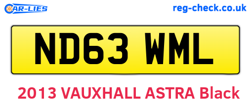 ND63WML are the vehicle registration plates.