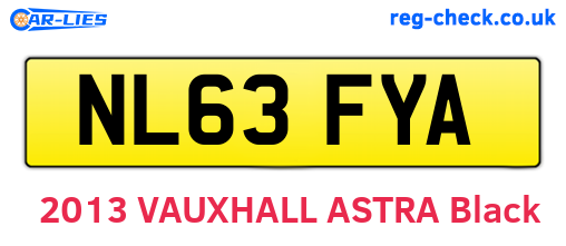 NL63FYA are the vehicle registration plates.