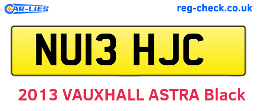 NU13HJC are the vehicle registration plates.