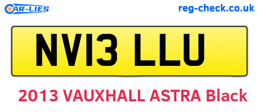 NV13LLU are the vehicle registration plates.