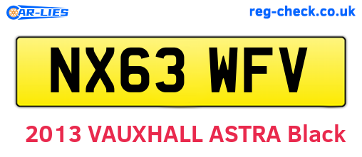NX63WFV are the vehicle registration plates.