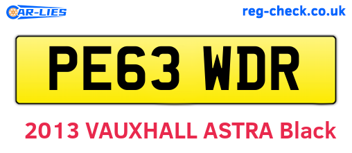 PE63WDR are the vehicle registration plates.