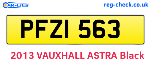 PFZ1563 are the vehicle registration plates.