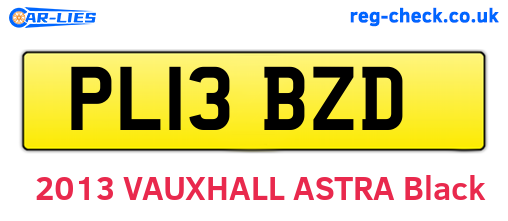 PL13BZD are the vehicle registration plates.