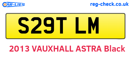 S29TLM are the vehicle registration plates.