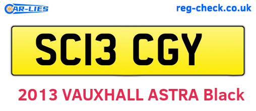 SC13CGY are the vehicle registration plates.