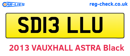 SD13LLU are the vehicle registration plates.