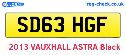 SD63HGF are the vehicle registration plates.