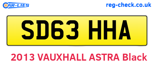 SD63HHA are the vehicle registration plates.