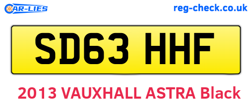 SD63HHF are the vehicle registration plates.