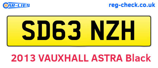 SD63NZH are the vehicle registration plates.