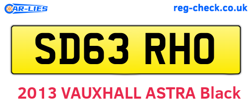 SD63RHO are the vehicle registration plates.